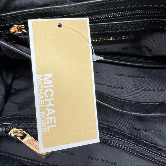 Michael Kors Black Studded Leather Hobo Bag - Picture 10 of 13